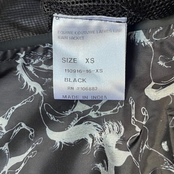 Equine Couture Ladies Full Length Rain Coat - Horse Print - XS - Picture 5 of 5
